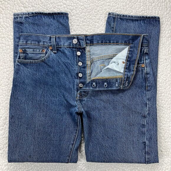 Levi’s 501 Jeans Men’s 33x30 (Actual 33x29.5) Blue Straight Button Fly Grunge
